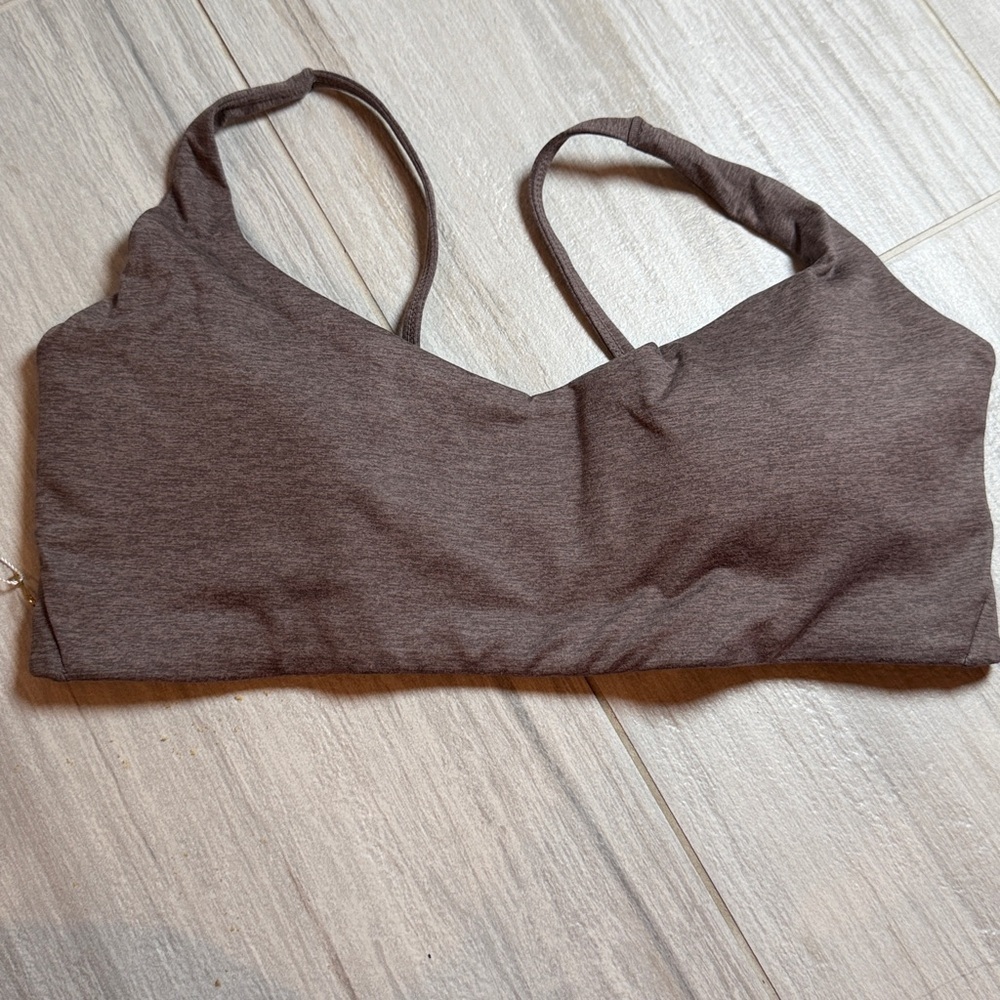Buffbunny Collection Dream Heathered Sports Bra Mocha Berry L adjustable straps - Picture 9 of 11
